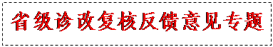 文本框: 省级诊改复核反馈意见专题